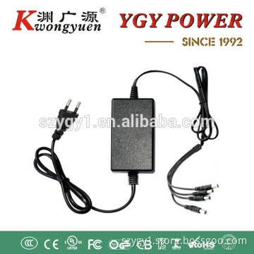 DC 12V 2A 24W desktop power adaptor with with four DC output